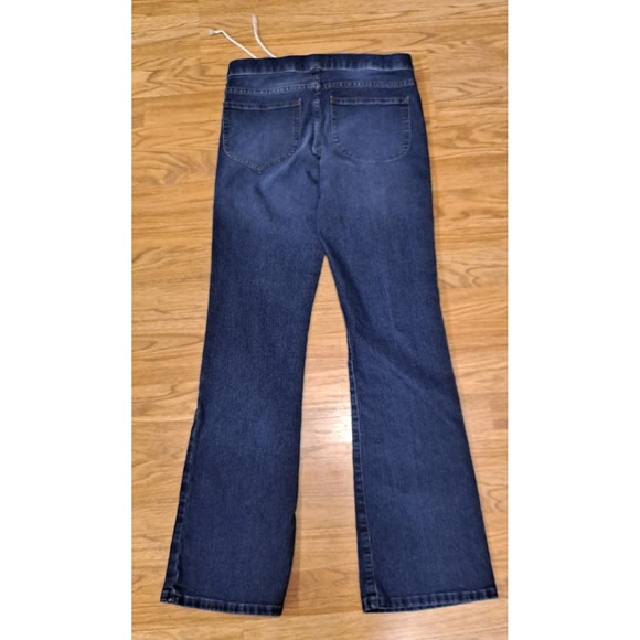 No Boundaries Mid-Rise Pull-On Lace Up Boot Cut Dark Jeans Size M (7-9) - Picture 4 of 6